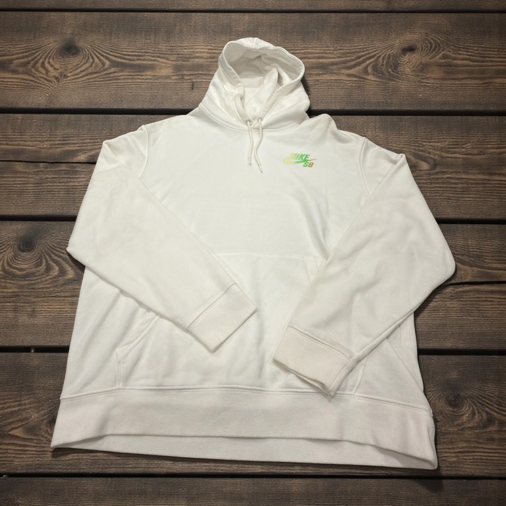 Nike SB Mens White Sunset Graphic Pullover Hoodie Sweatshirt DH2941-133 Large